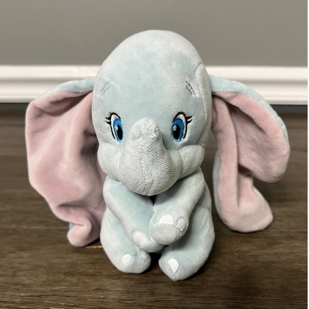 TY Sparkle Dumbo Plush Disney‎ Blue Pink Elephant Stuffed Animal Toy Kids